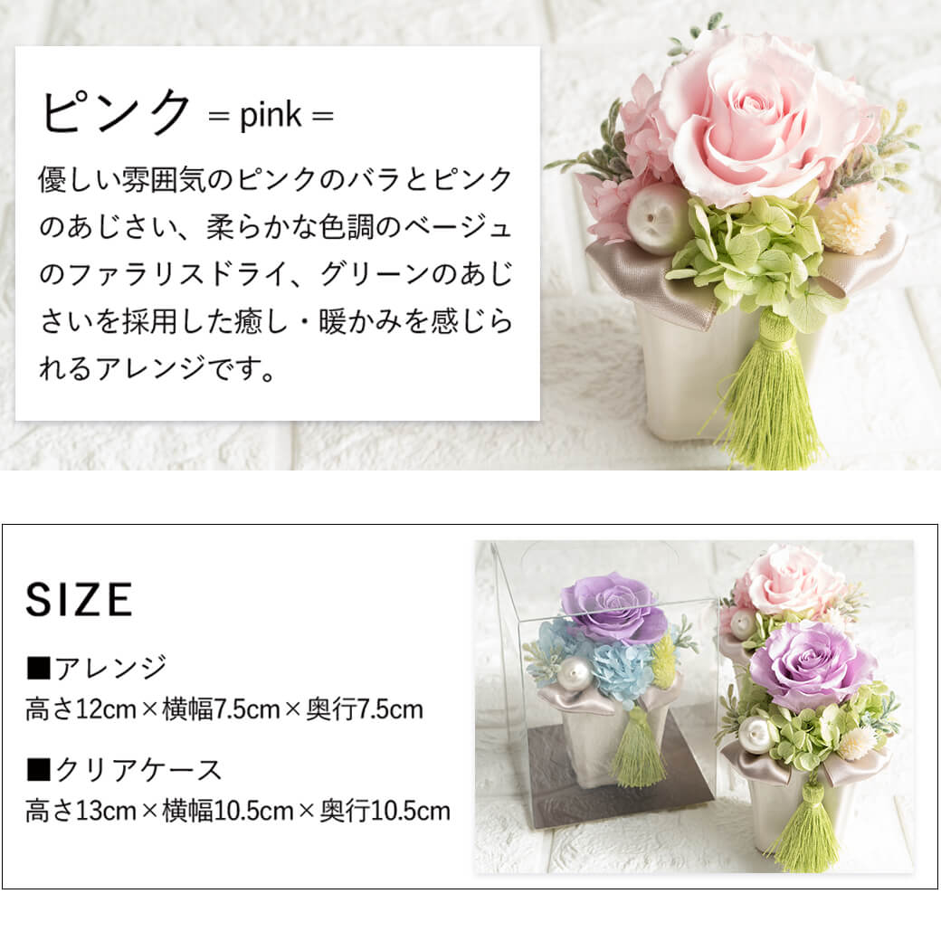 カラーバリエーション ピンク サイズ