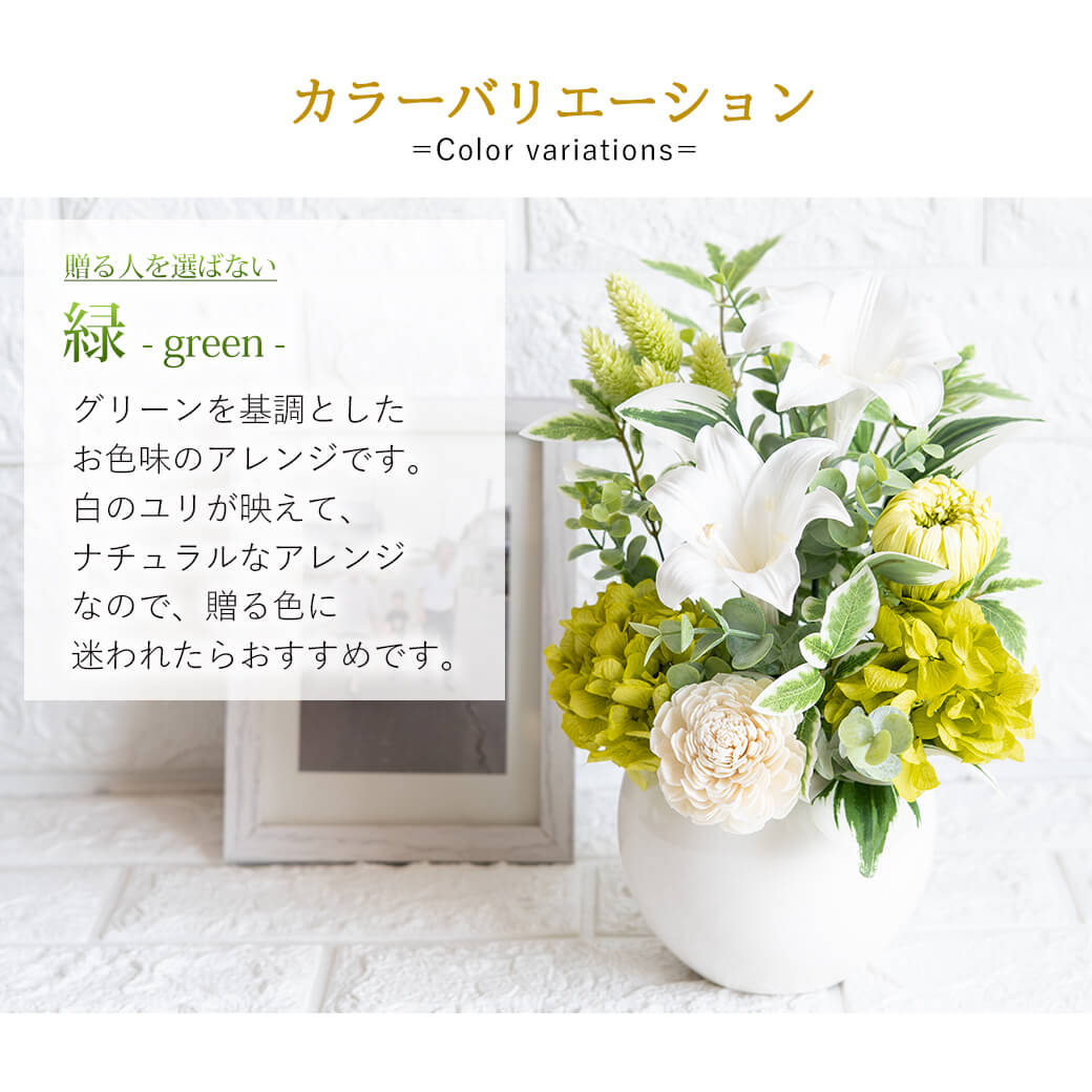 カラーバリエーション 緑