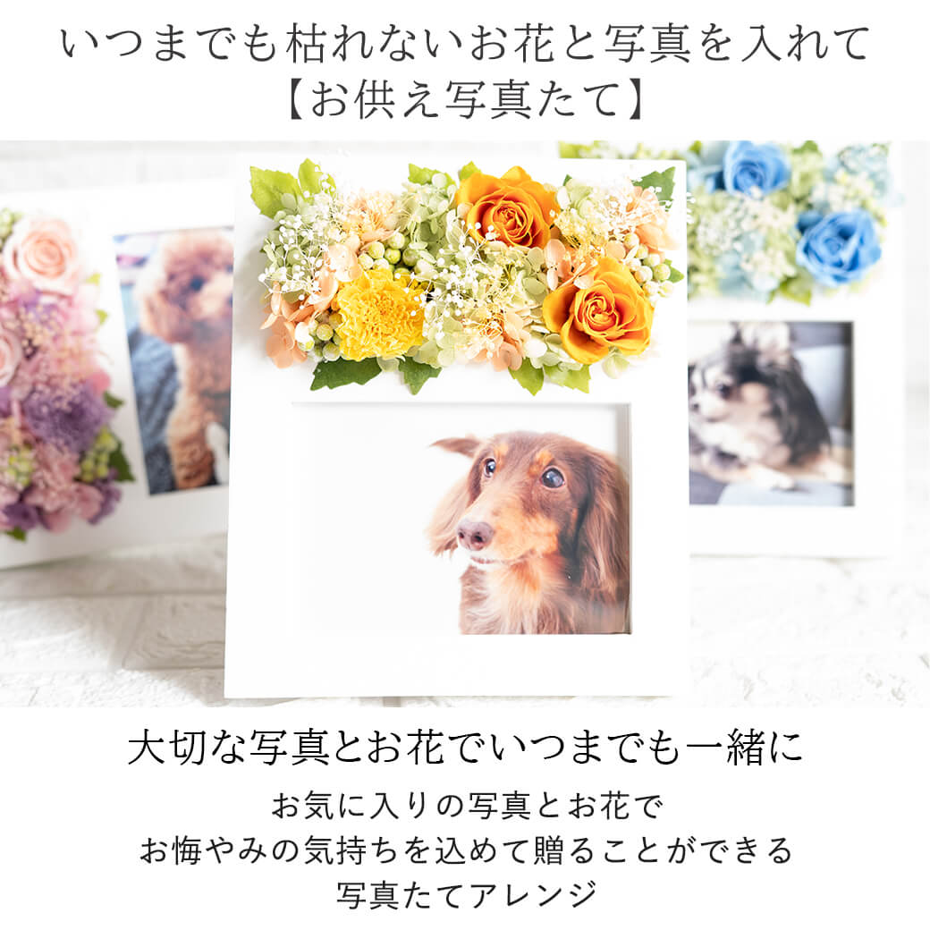 大切な写真とお花をいつまでも一緒に